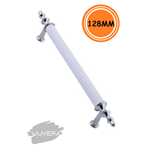 Gündüz Kulp Mobilya Mutfak Dolabı Çekmece Dolap Kulpları Kapak Kulpu Kulbu Beyaz Krom 128 Mm