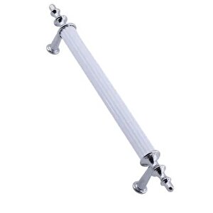 Wuvera Gündüz Kulp Mobilya Mutfak Dolabı Çekmece Dolap Kulpları Kapak Kulpu Kulbu Beyaz Krom 128 Mm