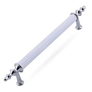 Wuvera Gündüz Kulp Mobilya Mutfak Dolabı Çekmece Dolap Kulpları Kapak Kulpu Kulbu Beyaz Krom 128 Mm