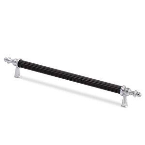 Wuvera Gündüz Kulp Mobilya Mutfak Dolabı Çekmece Dolap Kulpları Kapak Kulpu Kulbu Siyah Krom 128 Mm