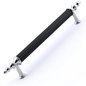 Wuvera Gündüz Kulp Mobilya Mutfak Dolabı Çekmece Dolap Kulpları Kapak Kulpu Kulbu Siyah Krom 128 Mm