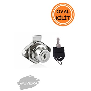 Oval Çekmece Kilidi Kapak Dolap Posta Kutusu Kilit 2 Anahtarlı