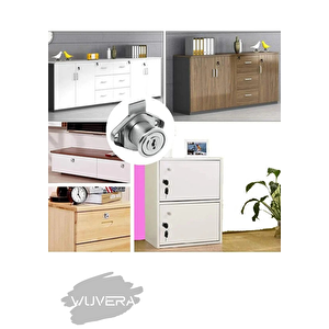 Wuvera Oval Çekmece Kilidi Kapak Dolap Posta Kutusu Kilit 2 Anahtarlı