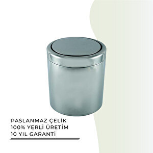İgk Yapi - Çeli̇k Banyo Prati̇k Çöp Kovasi 12lt 430 (70-118)