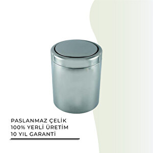 İgk Yapi - Çeli̇k Banyo Prati̇k Çöp Kovasi 9lt 430 (70-117)