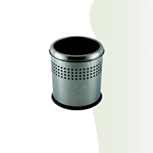 İgk Yapi - Çeli̇k Banyo Açik Deli̇kli̇ Çöp Kovasi 5lt Gri̇ (70-110)