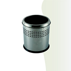 İgk Yapi - Çeli̇k Banyo Açik Deli̇kli̇ Çöp Kovasi 5lt Gri̇ (70-113)