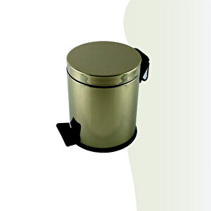 İgk Yapi - Çeli̇k Banyo Pedalli Çöp Kovasi 3lt Gold 430 (70-012.1)
