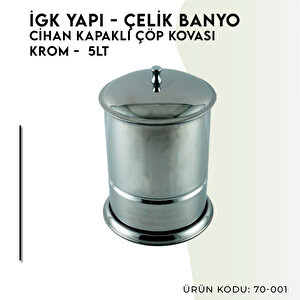 İgk Yapi - Çeli̇k Banyo Ci̇han Çöp Kovasi Krom (70-007)