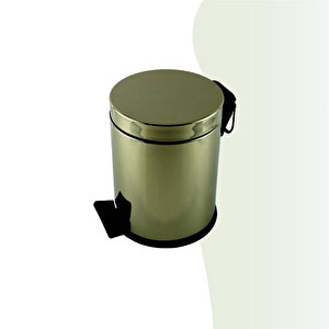 İgk Yapi - Çeli̇k Banyo Pedalli Çöp Kovasi 5lt Gold 430 (70-013.1)