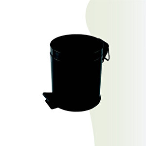 İgk Yapi - Çeli̇k Banyo Pedalli Çöp Kovasi 12lt Mat Si̇yah 430 (70-014.4)