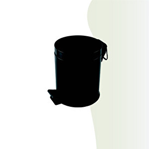 İgk Yapi - Çeli̇k Banyo Pedalli Çöp Kovasi 3lt Mat Si̇yah 430 (70-012.4)