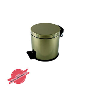 İgk Yapi - Çeli̇k Banyo Pedalli Çöp Kovasi 12lt Gold 430 (70-014.1)