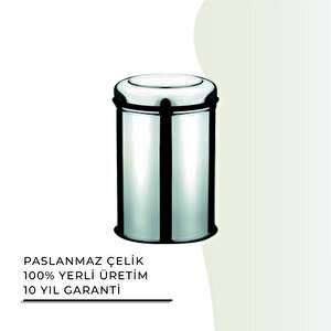 İgk Yapi - Çeli̇k Banyo Prati̇k Paslanmaz Çöp Kovasi 8lt 430 (70-180)