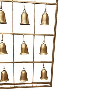 Dekoratif Zilli Metal Duvar Aksesuarı Gold
