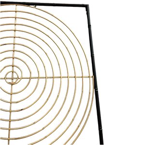 Dekoratif Burgu Daire Desenli Metal Duvar Aksesuarı Gold