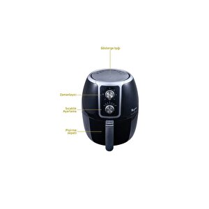 pro Airfryer Yağsız Fritöz 3,4 Litre Kapasiteli 1500 W