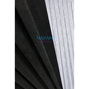 Butterfly Soyut Temalı Siyah Fon Perde - Pilesiz - Sade Tasarım Fonluk Perde 350x265 cm