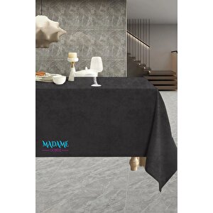 Magic V1 Antrasit Fon Perde 1x3 Sık Pile 2 Kanat - + Masa Örtüsü + Runner + Kırlent Kılıfı + Bağlama