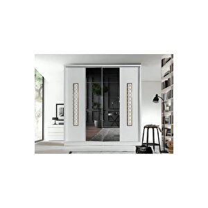 Ayasofya 180 X 59 X 212 Sürgülü Dolap-beyaz-aynalı-ücretsiz Nakliye Montaj