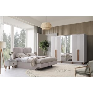 Ücretsiz Montaj-%100 Mdf-aytaşı-bohem Necat Yatak Odası Takımı-bazasız