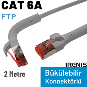 Irenıs Cat6a U/ftp 90° Bükülebilir Kablo 2 Metre Beyaz