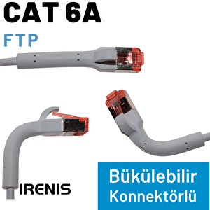 Irenıs Cat6a U/ftp 90° Bükülebilir Kablo 2 Metre Beyaz
