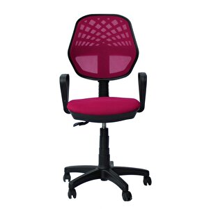 Modern Sekreter Sandalyesi Çalışma Koltuğu Lüx Öğrenci Sandalyesi Pembe