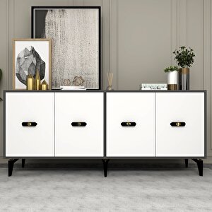 Flyy 180 Cm Konsol (kx180) Antrasit-Beyaz Antrasit Beyaz