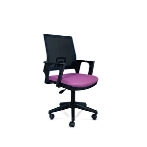 Fileli Sandalye Koltuk Oyuncu Öğrenci Ders Çalışma Sandalyesi Dönerli Sandalye Ofis Büro Koltuğu Pembe