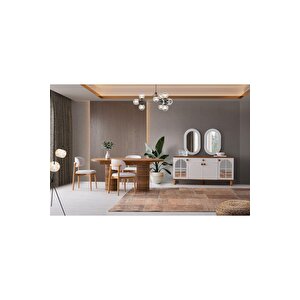 Ücretsiz Montaj-%100 Mdf-aytaşı-bohem Platin Aynalı Konsol