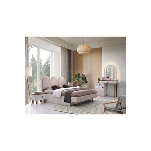 %100 Mdf-aytaşı-bohem Midya Aynalı Şifonyer-makyaj Masası