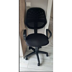 Siyah Fileli Patron Koltuğu Siyah