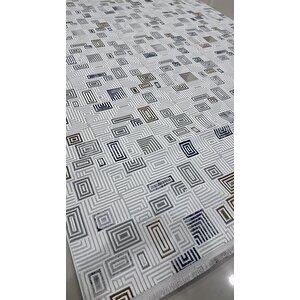 Safyün Halı Kadife Kf462 Gri Mavi 200 X 290 200x290 cm