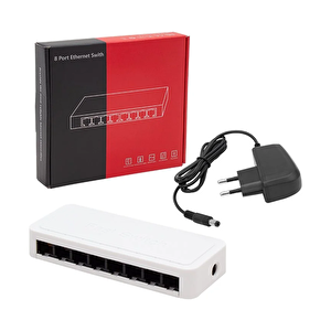 8 Port 10/100 Mbps Yönetilemez Switch Pm-14054