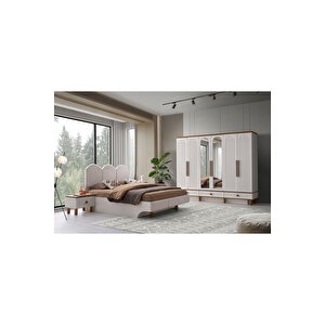 %100 Mdf-aytaşı-bohem Mahlas Yatak Odası Takımı-bazasız