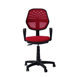 Kırmızı Fileli Sekreter Koltuğu,ofis Koltuğu,büro Koltuğu,çalışan Koltuğu,ofis Eleman Koltuğu Kırmızı