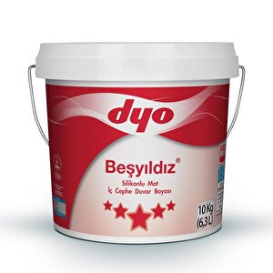 Dyo Beşyıldız Silikonlu Mat İç Cephe Boyası 10 Kg Çisenti