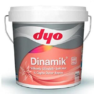 Dyo Dinamik Silikonlu Soft Mat İç Cephe Boyası 7.5 Lt Beyaz Beyaz