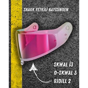 Skwal I3, D-skwal 3, Ridill 2 Kask Vizör - Pembe İridium