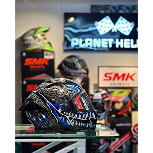 Smk Stellar Taotei (ece-22.06) Mavi Kapalı Kask