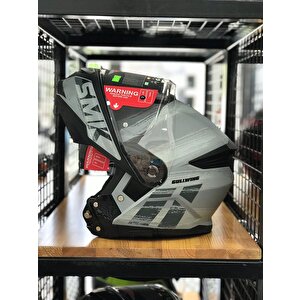 Smk Gullwing Tourleader Çene Açılır Kask - Gri/siyah