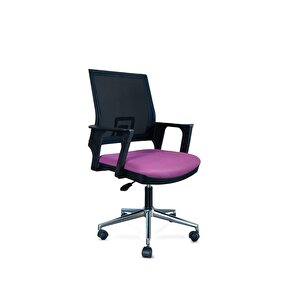 Ofis Büro Öğrenci Çalışma Koltuğu Sekretrer Koltuğu Çalışma Sandalyesi Fileli Sandalye Krom Ayaklı