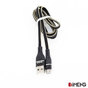 İmeng Vivo Y02a 3.1a Usba To Micro Örgülü Data Ve Şarj Hızlı Kablosu Siyah