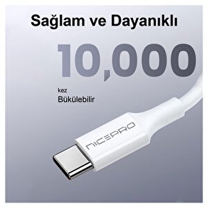 Npo Utc02 60w 20cm Tpe Usb To Type-c Hızlı Şarj Ve Data Kablosu