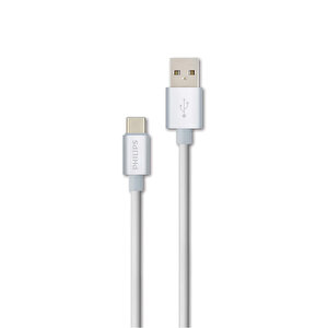 3a 60w Usba To Type-c 1.2m Hızlı Şarj Ve Data Kablosu Beyaz + Schitec Type-c To Usba 3.0 Otg Dönüştürücü Adaptör