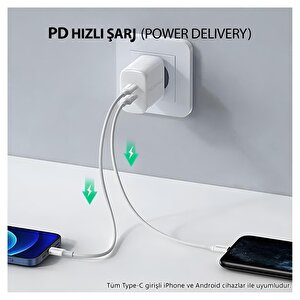 Npo Ctc02 60w 20cm Tpe Type-c To Type-c Hızlı Şarj Ve Data Kablosu
