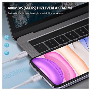 Npo Ctc02 60w 20cm Tpe Type-c To Type-c Hızlı Şarj Ve Data Kablosu