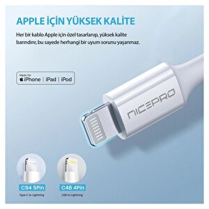 Npo Utl02 60w 20cm Tpe Usb To Lightning Hızlı Şarj Ve Data Kablosu