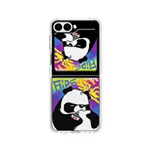 Galaxy Z Flip 5 Dinamik Tasarım Şeffaf Kılıf - Angry Panda Kart Hediyeli (samsung Türkiye Garantili)